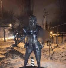 Near Belgorod, a monument to a prostitute was erected on the highway - Monument, 90th, Prostitutes