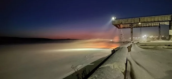 Bratsk - My, The photo, Evening, Fog, Shore