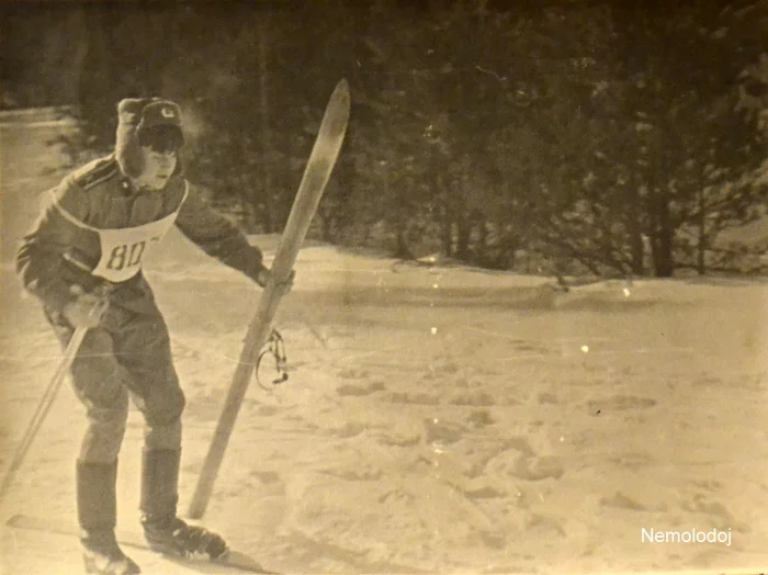 One of the army photos - My, Life stories, Military service, Soviet army, Military school, Cross-country skiing, Old photo, Memories, February 23 - Defender of the Fatherland Day