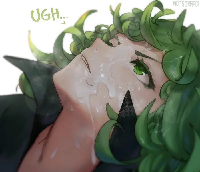 Тацумаки чем-то испачкалась :) - NSFW, Onepunchman, Tatsumaki, Аниме, Арт, Anime Art