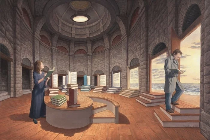 Continuation of the post Written Wor(l)d - My, Writing, Books, Samizdat, Writers, Reading, Audiobooks, Literature, Art, Painting, Rob Goncalves, Rob Gonsalves, Suicide, Reply to post, Longpost