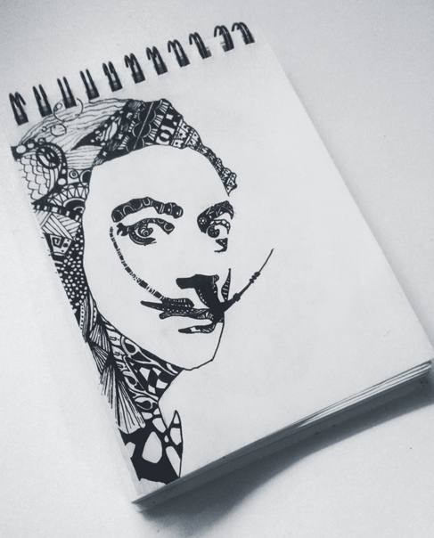 Quiet-peaceful - My, Friday tag is mine, Charlie Chaplin, Salvador Dali, Joker, Drawing, Longpost, Art, Creation