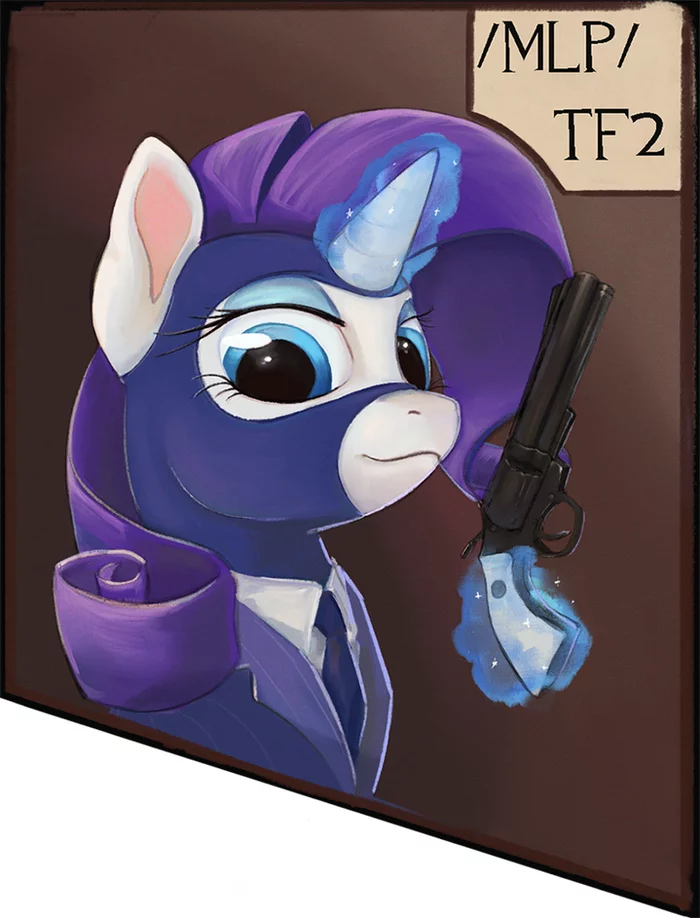 Stylish Spy - My little pony, Rarity, MLP crossover, Team Fortress 2