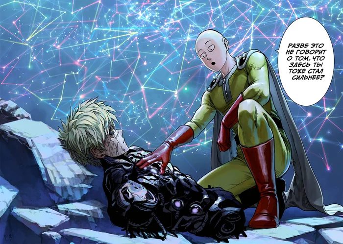 Saitama and Genos - Anime, Manga, Saitama, Genos, Onepunchman, Cyborgs, Anime art