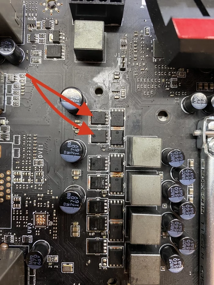 Repair MSI B150M Night ELF - My, Repair of equipment, Board, MSI, Motherboard, Mosfet, Longpost