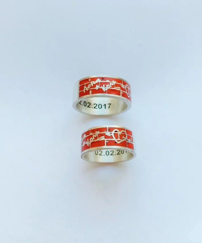 Commemorative, engagement, wedding rings - My, Wedding, Engagement, Wedding ring, Longpost