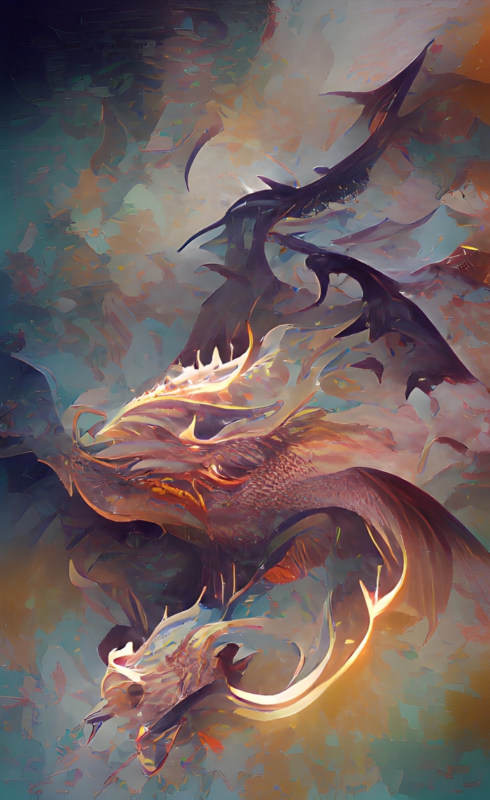 Dragon #10 NFT, Anime Art, Opensea