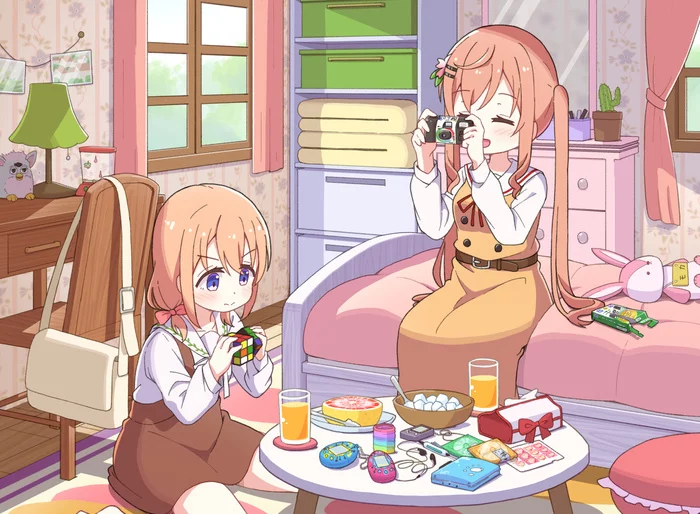 Capture the moment - Anime, Anime art, Gochuumon wa usagi desu ka?, Hoto cocoa, Rubik's Cube