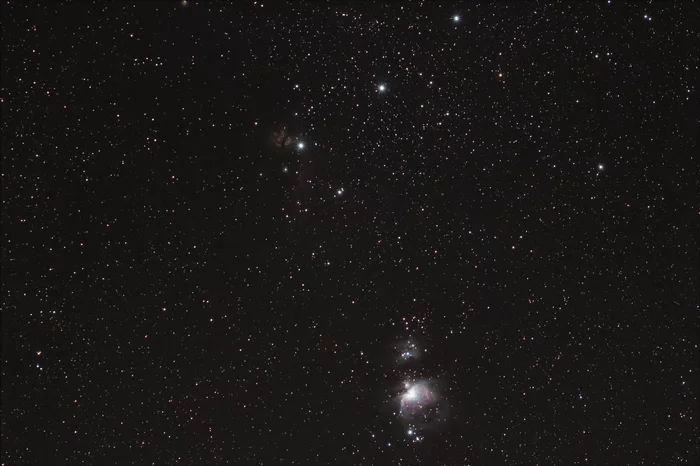 Orion's Belt - My, Astrophoto, Stars, Astronomy, Orion nebula, Canon, Space