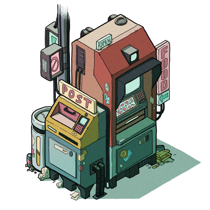 Vending machine 3D, 3D , Blender, , , ,  , 