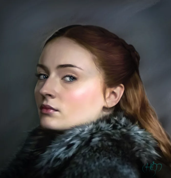 Sansa - My, Photoshop, Portrait, Fantasy, Sansa Stark, Game of Thrones