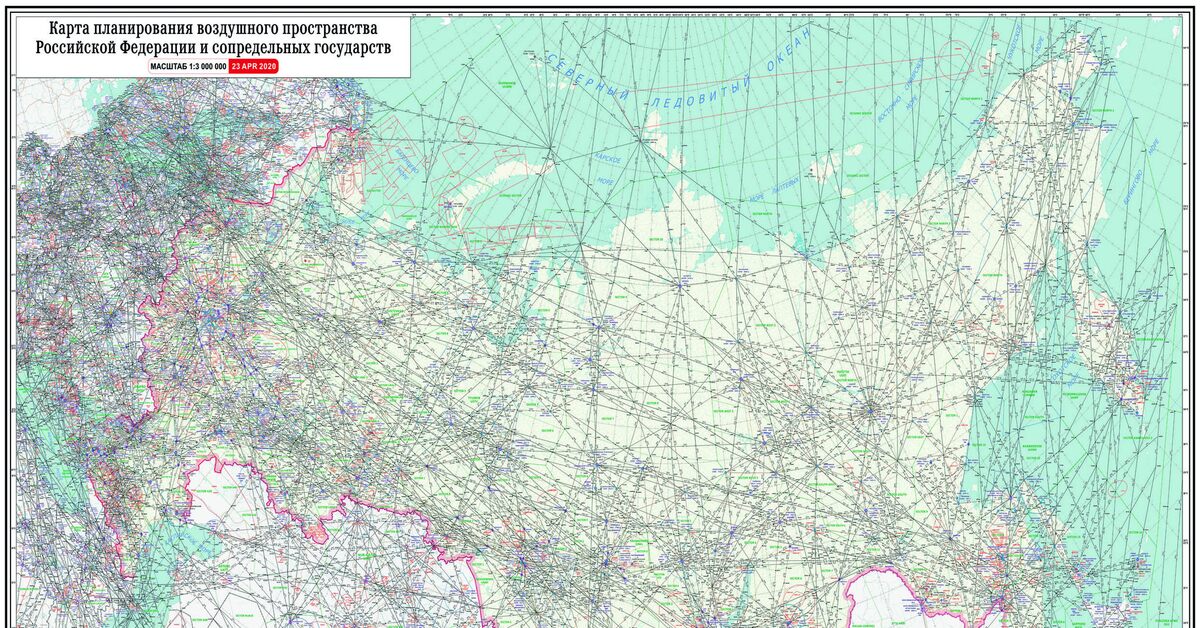 Карта воздушных линий россии