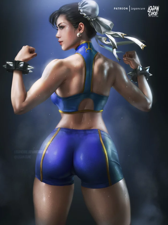 Chun-Li - Chun-Li, Street Fighter, Logan Cure, Девушки, Крепкая девушка, Арт, Фитоняшка, Muscleart, Спортивные девушки