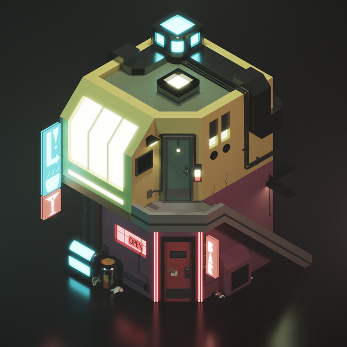 Futuristic house 3D, 3D , Blender,  , , , , , , 
