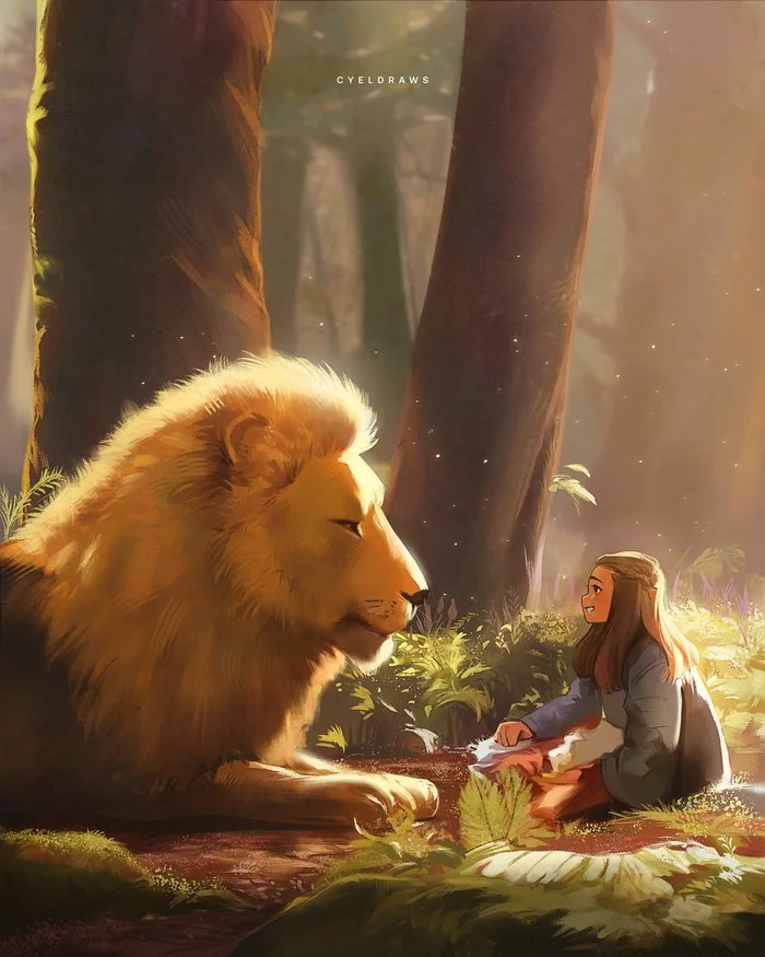 The Chronicles Of Narnia - Drawing, The Chronicles of Narnia, Aslan, Lucy Pevensey, Cyeldraws, Art, Longpost
