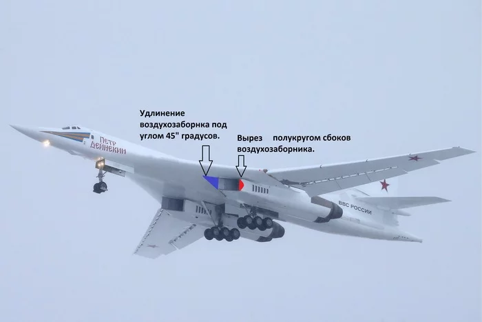 Ideas with a slight improvement in the air intake for the Tu-160 aircraft - My, Homemade, With your own hands, Airplane, Idea, Improvements, Military aviation, Military equipment