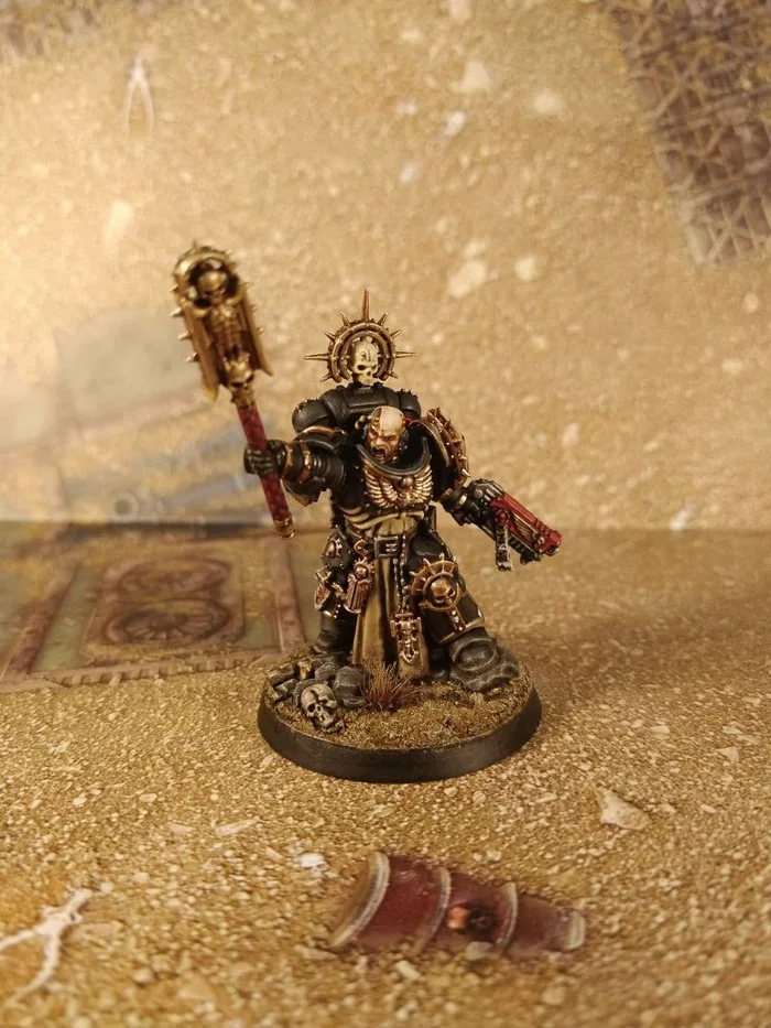 And my chaplain too! - My, Warhammer 40k, Warhammer, Primaris space marines, Adeptus Astartes, Painting miniatures, Miniature, Modeling, Blood ravens, Longpost