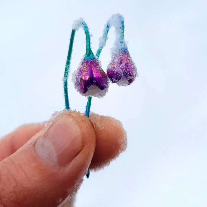 This spring we cut titanium snowdrops for you) - My, Snowdrops flowers, Titanium, Decoration, Handmade, Spring, Longpost, Needlework without process