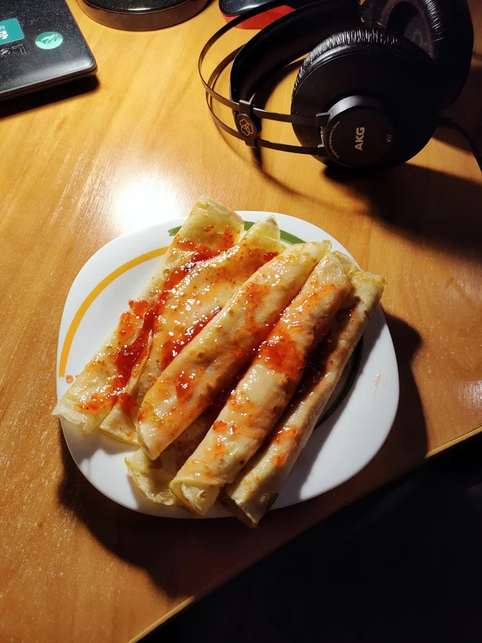 Blinov to you in the tape - Pancakes, Maslenitsa, Food, Jam, The photo