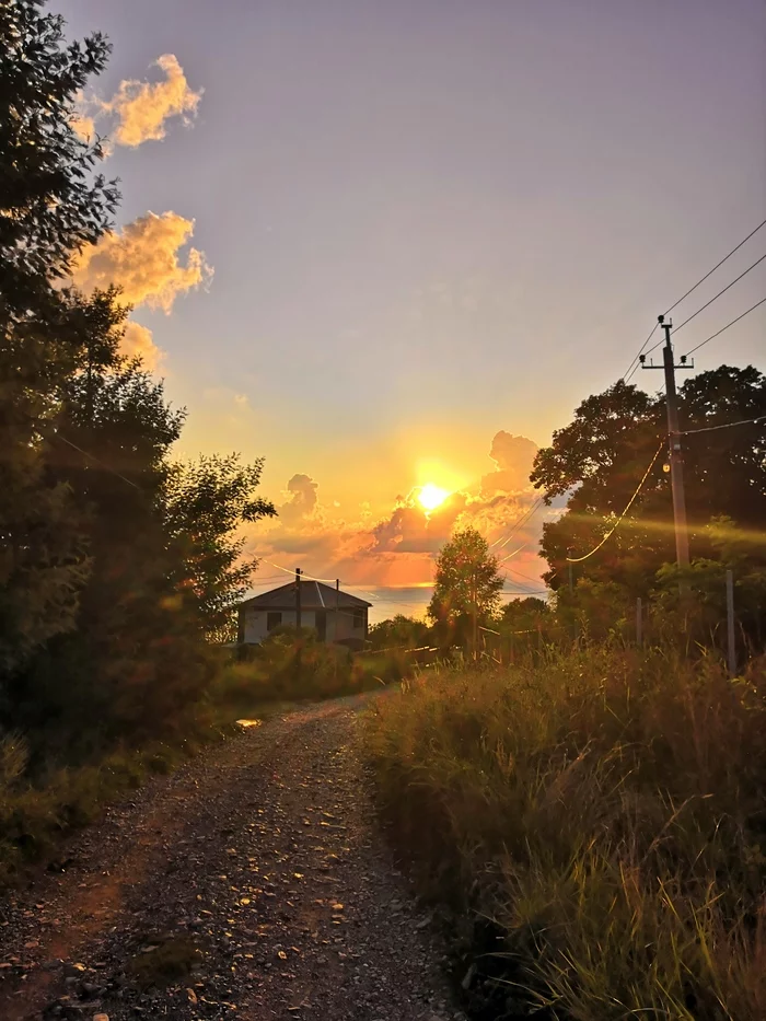 Krasnodar Territory, Loo, August 2019 - My, Sunset, Sea, The photo