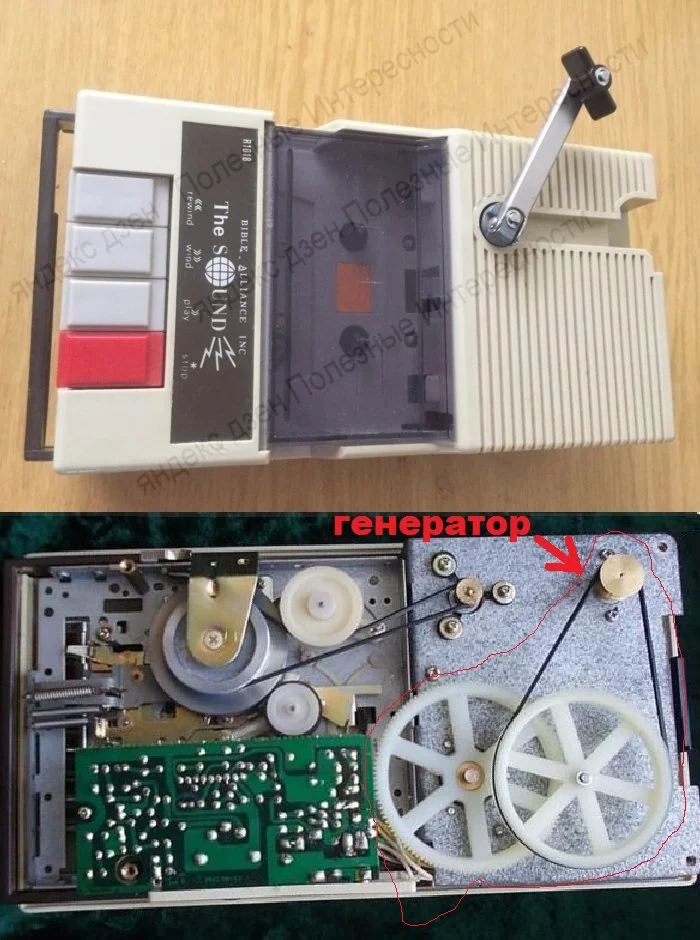 Кассетник с ручкой генератора - Магнитофон, Необычное, Техника, Электроника, Яндекс Дзен, Видео, Длиннопост