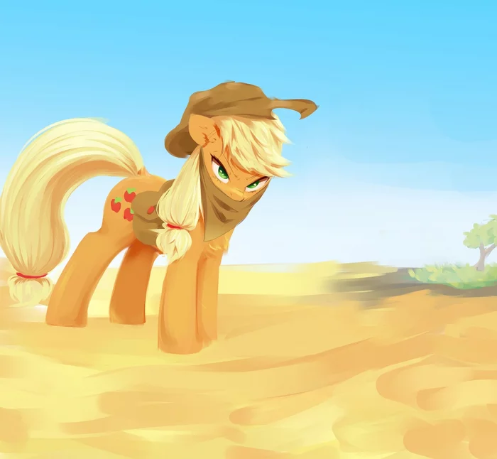 Crossing the Desert - My little pony, Applejack, Someponu