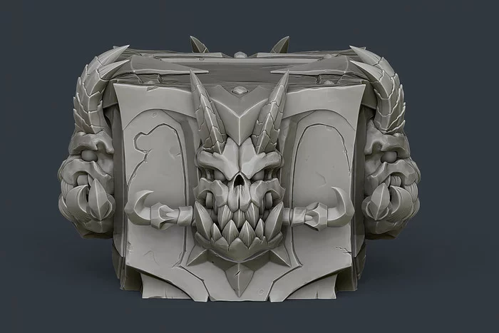 Mobile unit in the style of Darksiders - My, 3D, 3D modeling, Computer graphics, Darksiders, Zbrush