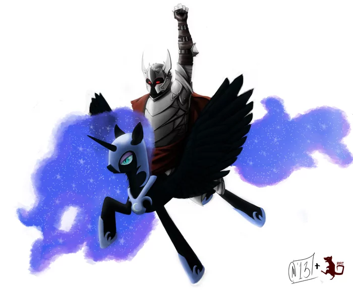 That's my pony... - My little pony, Overlord, MLP crossover, Nightmare moon, Lord, PonyArt, Art, 