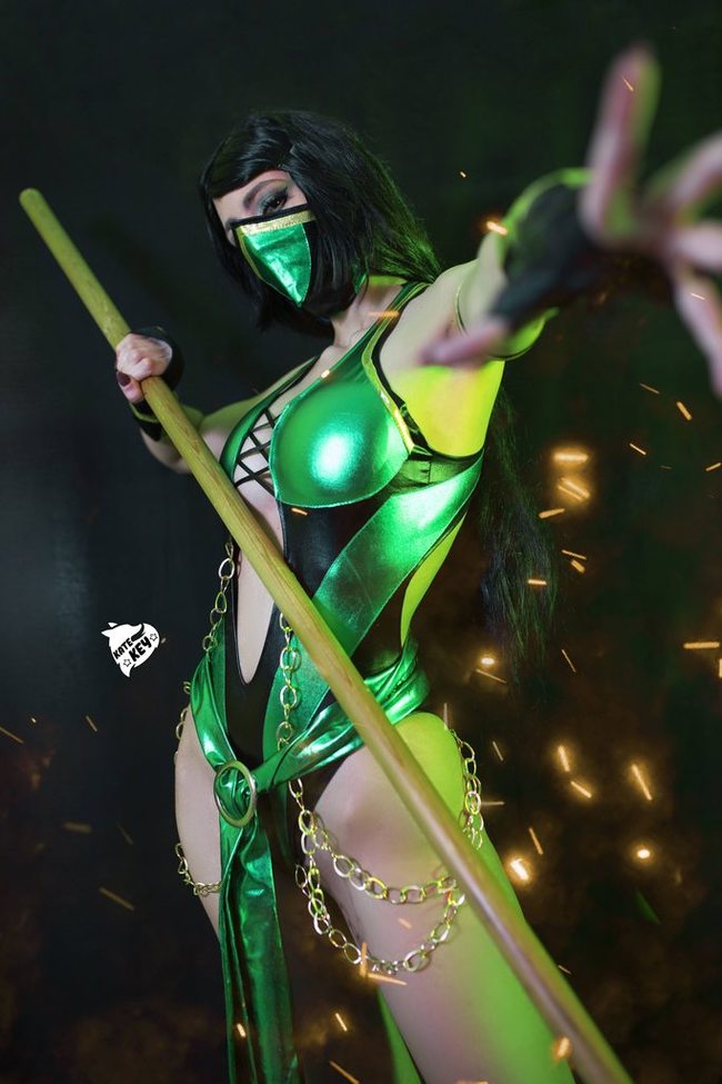 Jade.  Model - Kate key - NSFW, Erotic, Cosplay, Girls, Mortal kombat, jade, Booty, Longpost