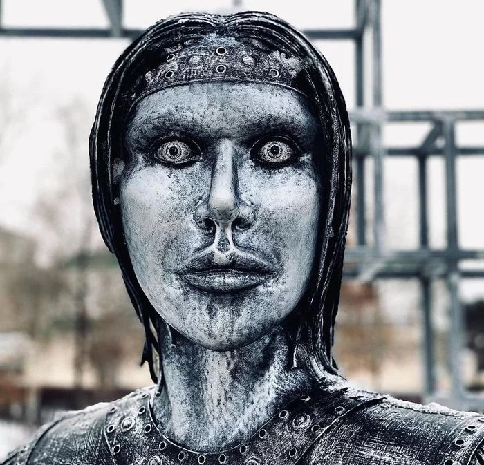 It looks like Alenka was looking to the future... - Alenka, Humor, , Sculpture