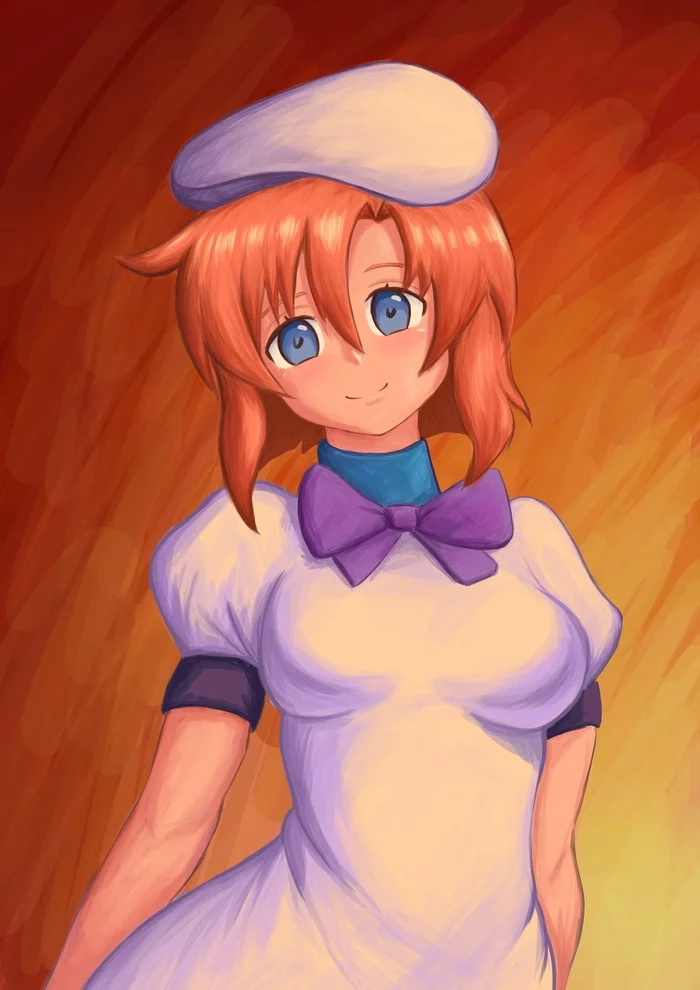 Renochka merry - My, Art, Drawing, Anime art, Anime, Higurashi no naku koro ni, Digital drawing, 