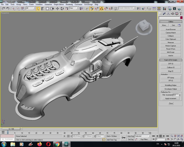  Batmobile Arkham Asylum 1/10 ( 49,5) DC Comics, 3D , , Batman: Arkham Asylum,  , , 