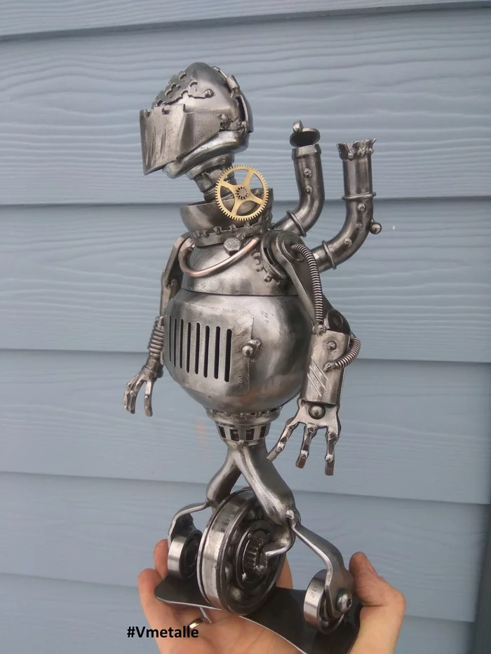 Samovar.Steam Knight from Scrap Metal - Knights, Steamer, Steampunk, Needlework with process, Welding, Middle Ages, Tournament, Locomotive, Creative, Wheels, Cogwheels, Clock, Robot, Android, Armor, Stove, Firewood, Coal, Armor, A spear, Video, Longpost, 