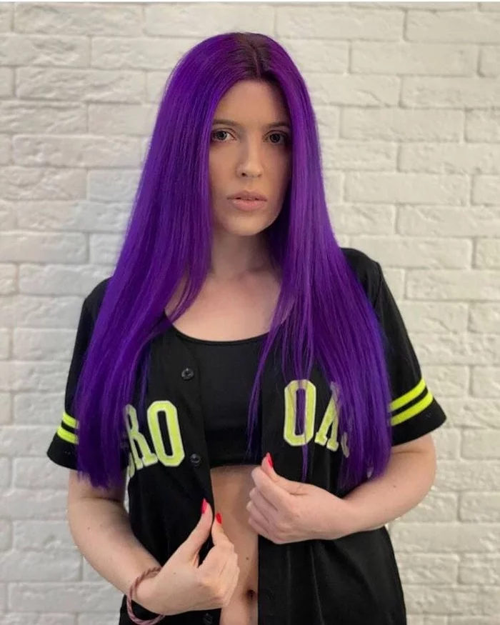 Violet - Colorful hair, Dyeing, Salon, The hairdresser, The photo, Girls, Longpost, 