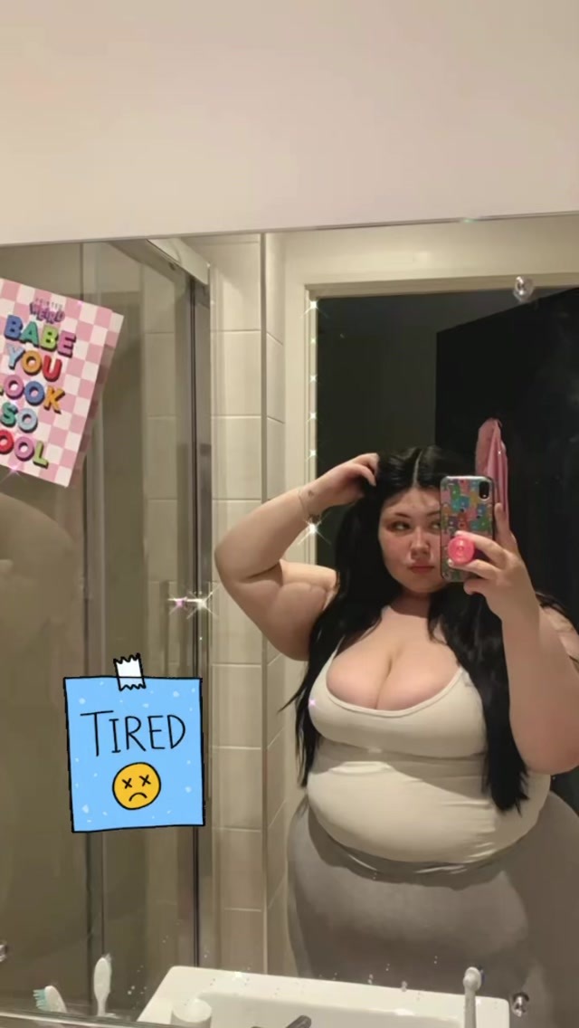 Body-positive girl - NSFW, Milota, Extra thicc, Video, Longpost