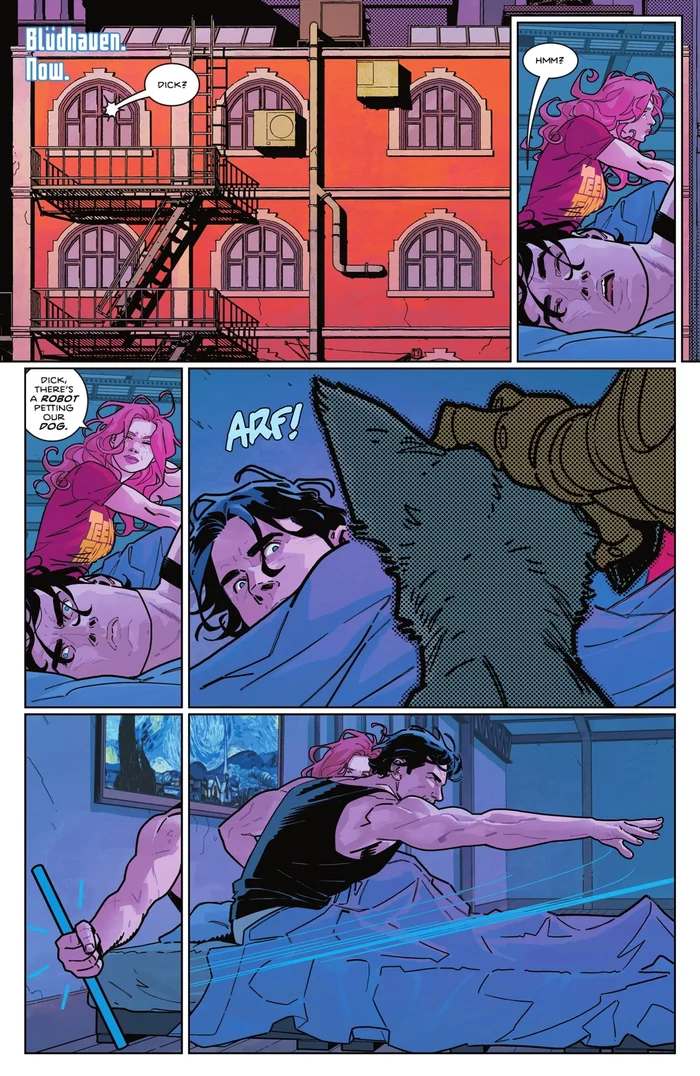 A Typical Superhero Night - Nightwing, Comics, Dc comics, Moment, Night, Dick Grayson, Superheroes, Robot, Longpost