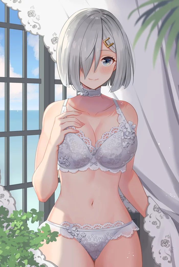 Hamakaze - NSFW, Anime art, Anime, Kantai collection, Girls, Boobs, Hamakaze, Underwear