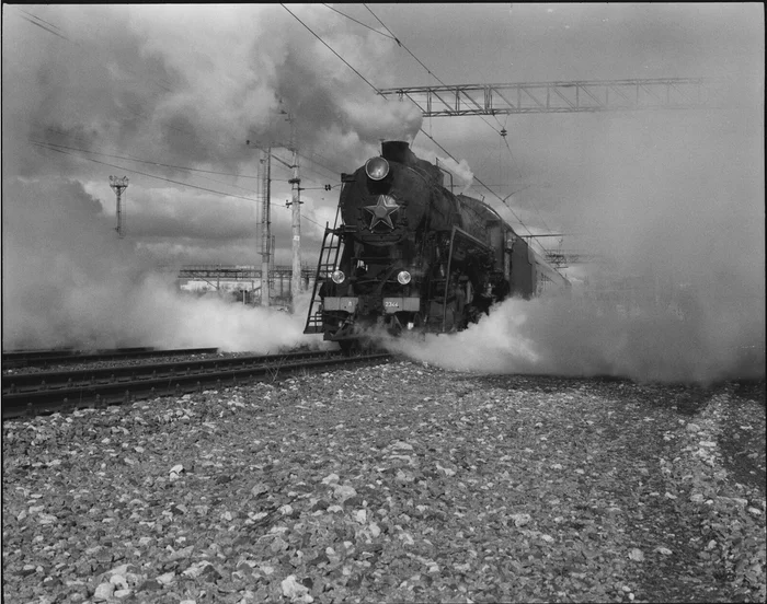 Steam locomotive - The photo, Film, Medium format, Black and white photo, Locomotive, Pentax 67, Longpost, 