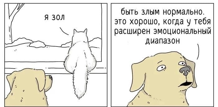 Только злость) - Собака, Кот, Эмоции, , Theycantalk