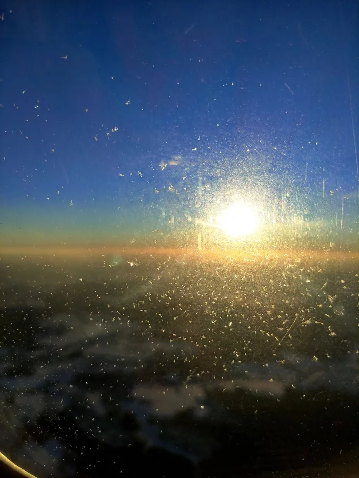 Just snowflakes - My, The photo, View from the plane, 
