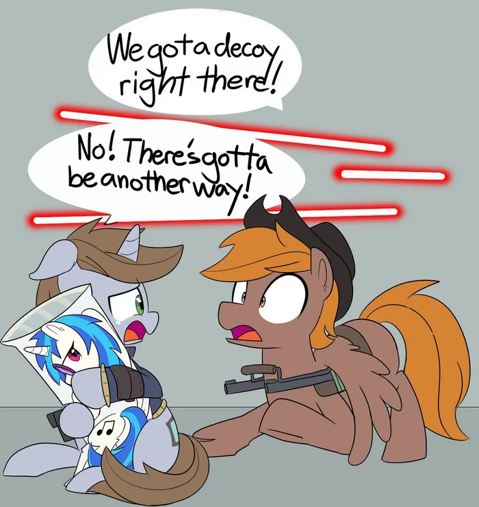 Ambush - My little pony, Original character, Littlepip, Calamity, Fallout: Equestria, , Icey