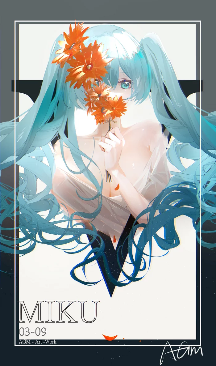 Hatsune Miku - Anime Art, Аниме, Hatsune Miku, Vocaloid, Agm