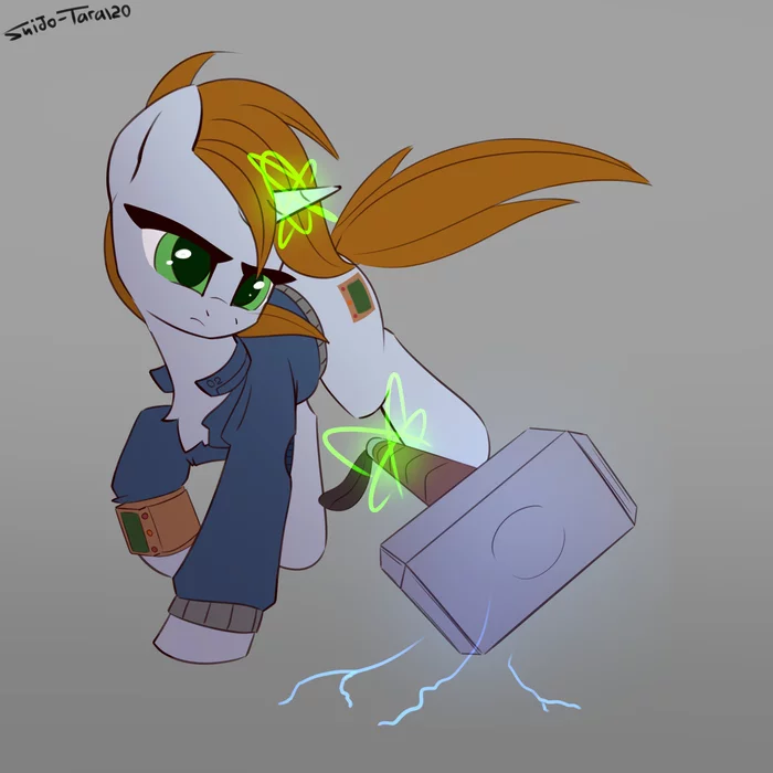 Decent mare - My little pony, Original character, Littlepip, Mjolnir, , Shido-Tara