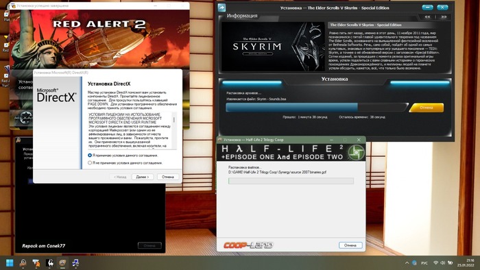      , Red Alert 2, The Elder Scrolls V: Skyrim, Flatout 2, Half-life 2, Half-life 2 Episode Two, Directx, , HOMM III, Need for Speed, Command & Conquer, -, 