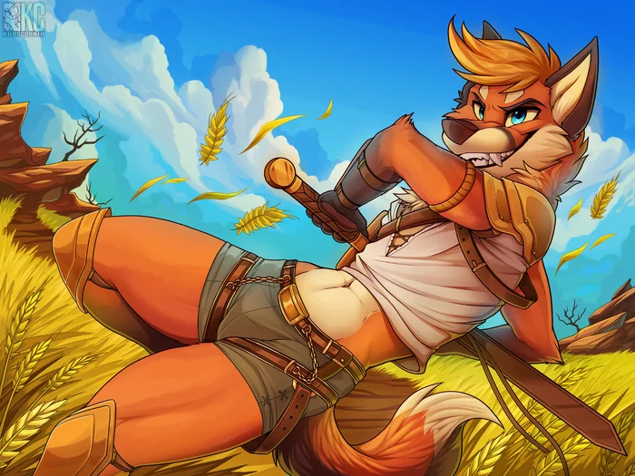 Swordsman - Furry, Furry fox, Furry art, Kabier