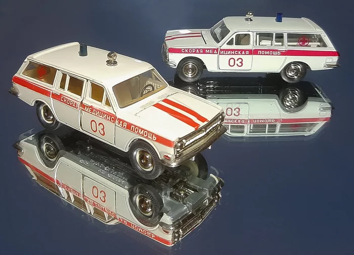 Fast station wagon GAZ-24-03 - Gaz-24 Volga, Ambulance, Tantalum, 1:43, Scale model, Scale model, Collection, Made in USSR, the USSR, Gas, Hobby, Modeling, Collecting, Longpost