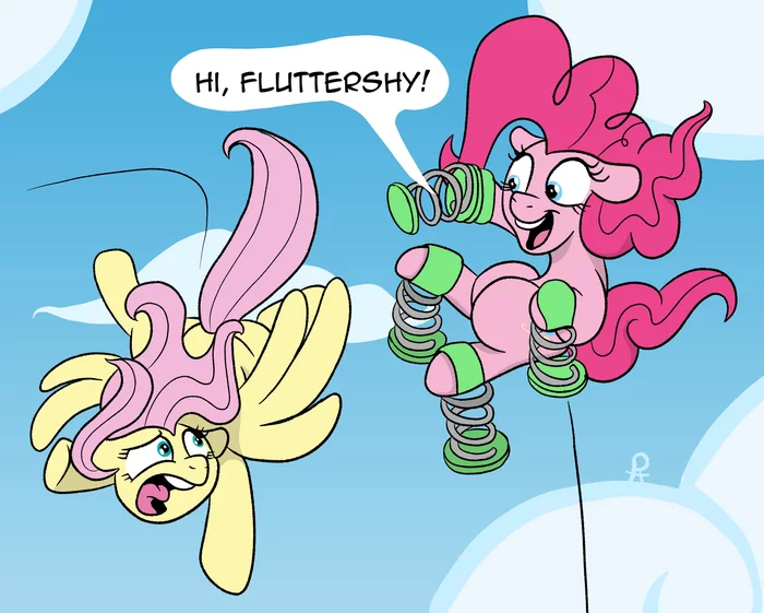 Pink Flying Object - My little pony, Fluttershy, Pinkie pie, , Pony-thunder