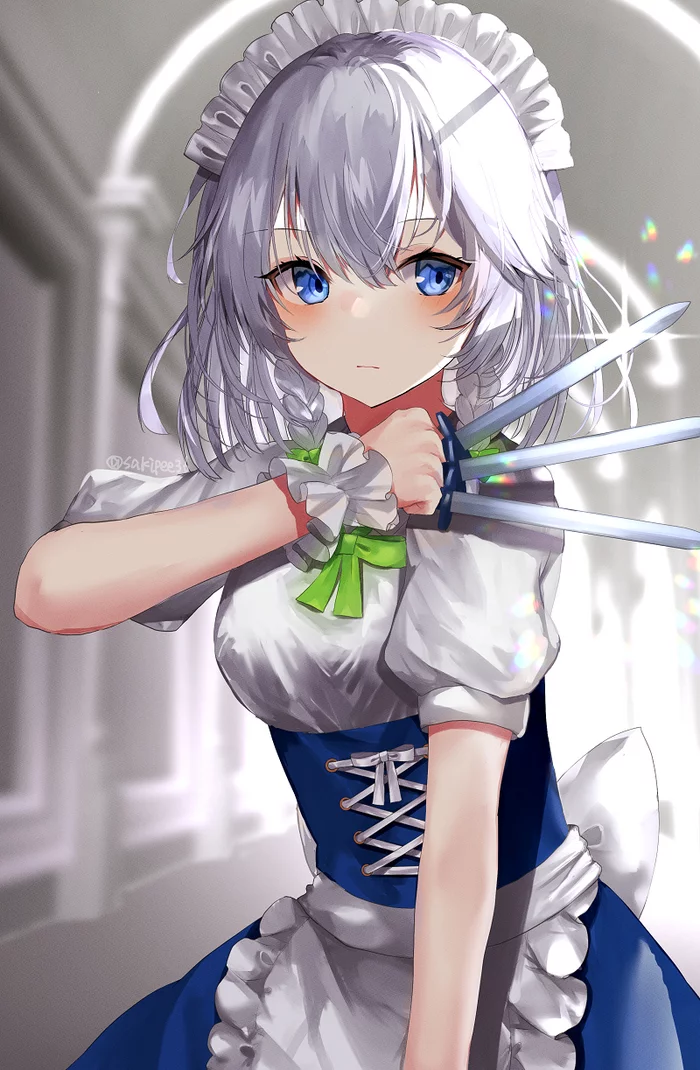 Izayoi Sakuya - Touhou, Izayoi Sakuya, Аниме, Anime Art, Sakizaki saki-p