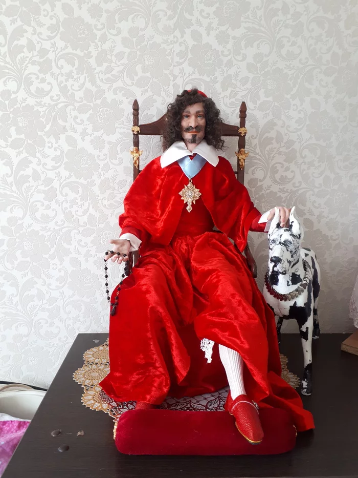 Richelieu. Polymer clay doll - Doll, Bakable plastic, Handmade, Longpost, Interior doll, 