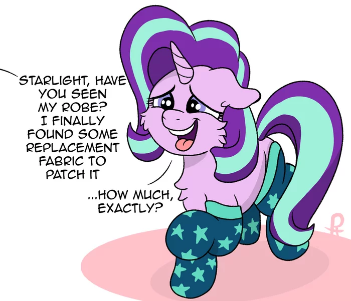 Starlight, you didn't see my cloak? I found a cloth to patch it up. - My little pony, Starlight Glimmer, , MLP Socks, Pony-thunder